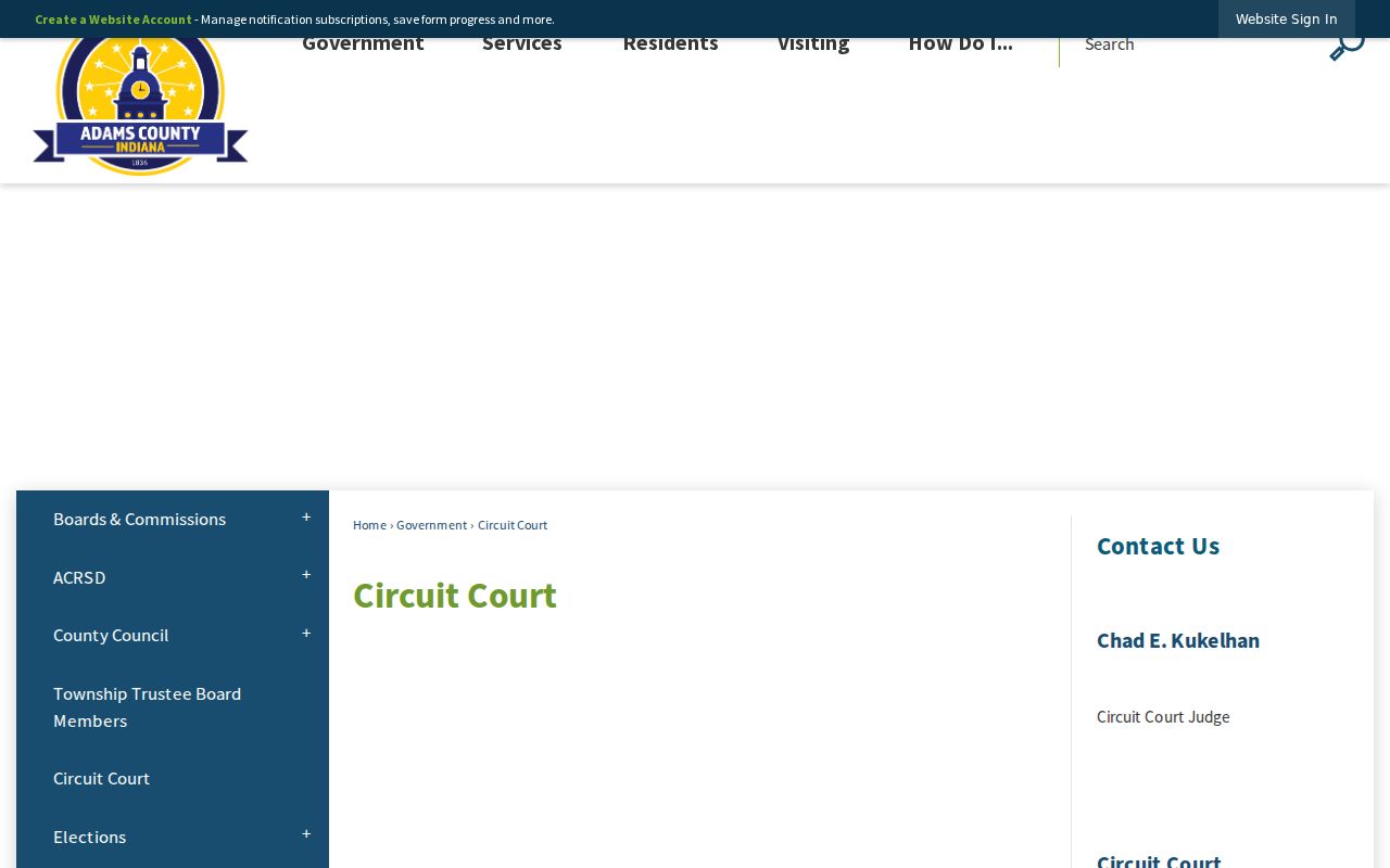 Adams County Circuit Court docket information